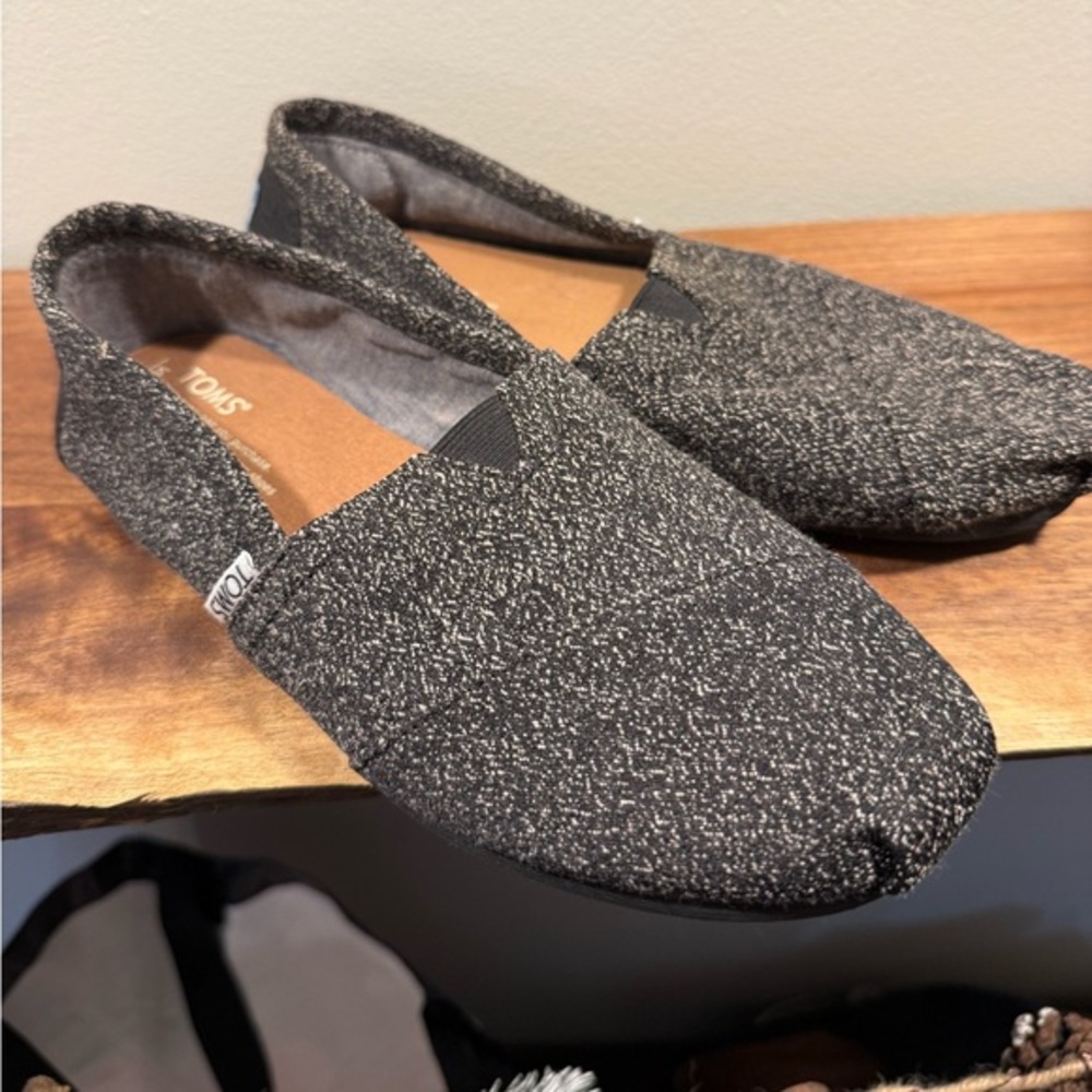 Toms Charcoal and Black Slip-On Shoes